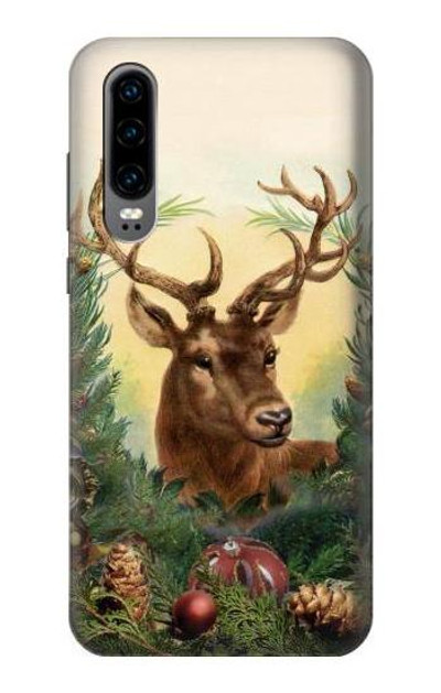 S2841 Vintage Reindeer Christmas Case Cover Custodia per Huawei P30