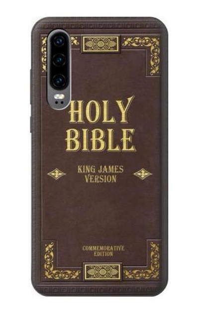 S2889 Holy Bible Cover King James Version Case Cover Custodia per Huawei P30