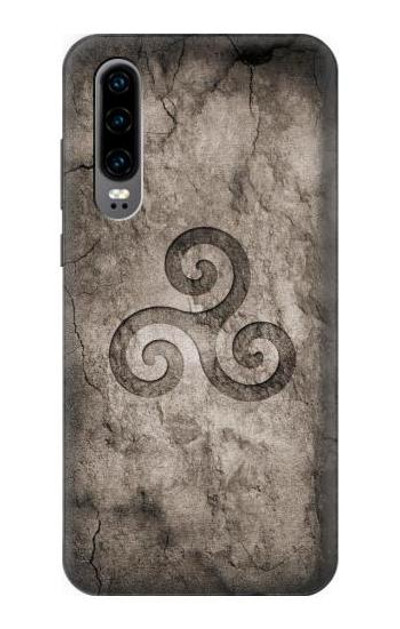 S2892 Triskele Symbol Stone Texture Case Cover Custodia per Huawei P30