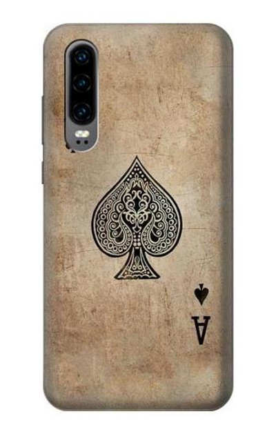 S2928 Vintage Spades Ace Card Case Cover Custodia per Huawei P30