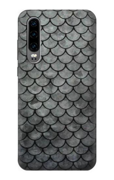 S2950 Silver Fish Scale Case Cover Custodia per Huawei P30