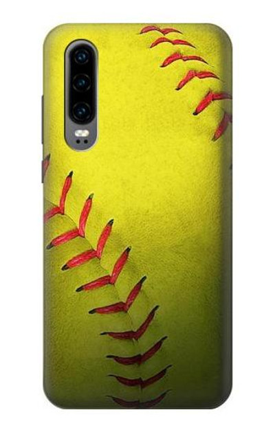 S3031 Yellow Softball Ball Case Cover Custodia per Huawei P30