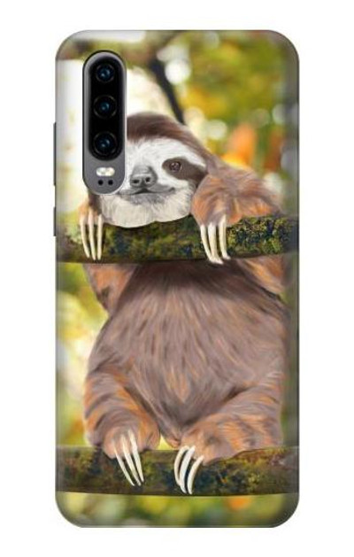 S3138 Cute Baby Sloth Paint Case Cover Custodia per Huawei P30