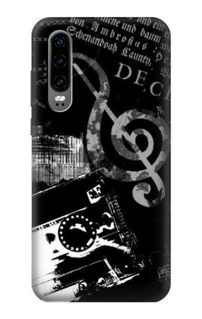 S3197 Music Cassette Note Case Cover Custodia per Huawei P30