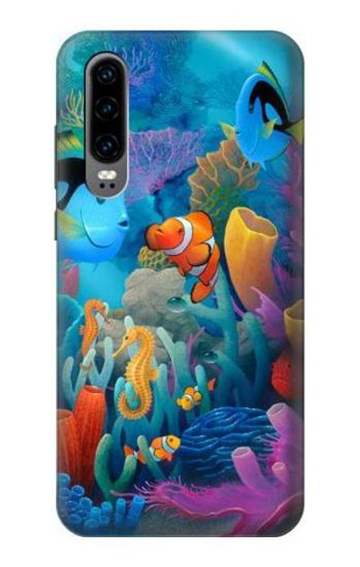 S3227 Underwater World Cartoon Case Cover Custodia per Huawei P30