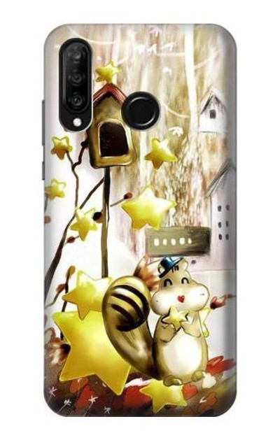 S0109 Cute Squirrel Cartoon Case Cover Custodia per Huawei P30 lite