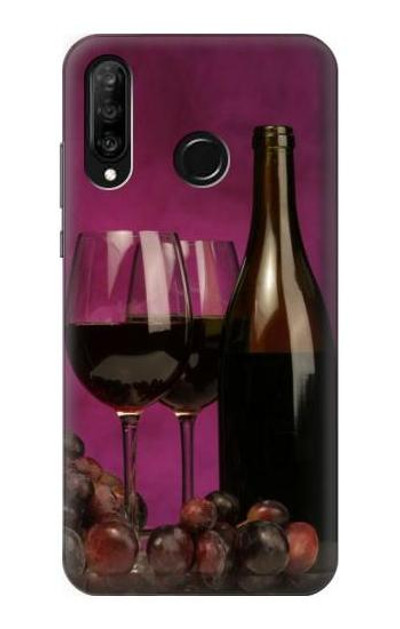 S0910 Red Wine Case Cover Custodia per Huawei P30 lite