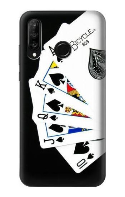 S1078 Poker Royal Straight Flush Case Cover Custodia per Huawei P30 lite