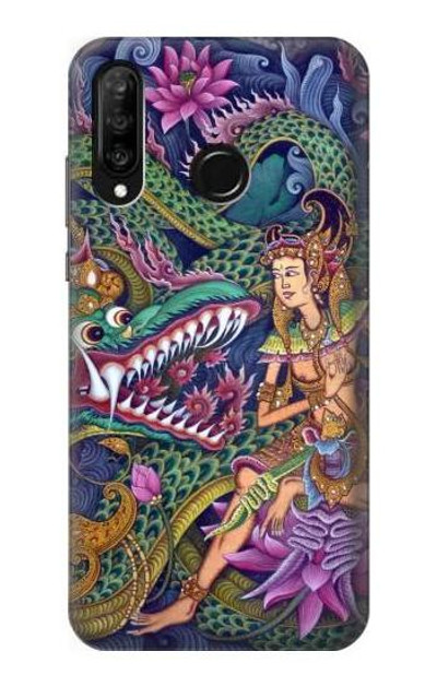 S1240 Bali Painting Case Cover Custodia per Huawei P30 lite