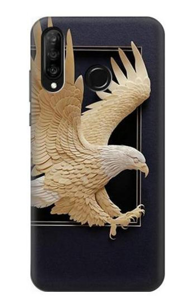 S1383 Paper Sculpture Eagle Case Cover Custodia per Huawei P30 lite