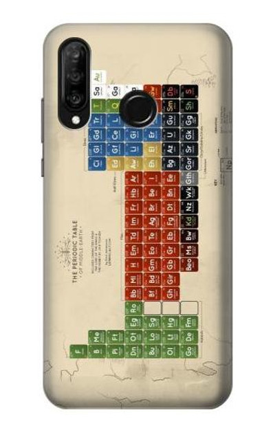 S1695 The Periodic Table of Middle Earth Case Cover Custodia per Huawei P30 lite S1695 The Periodic Table of Middle Earth Case Cover Custodia per Huawei P30 lite