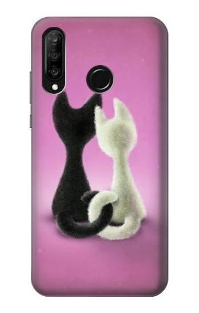 S1832 Love Cat Case Cover Custodia per Huawei P30 lite