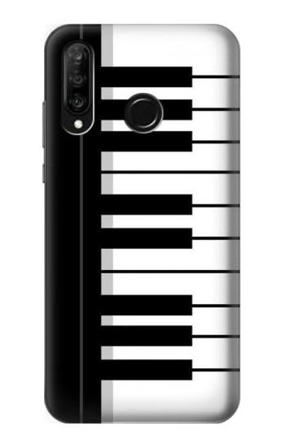 S3078 Black and White Piano Keyboard Case Cover Custodia per Huawei P30 lite