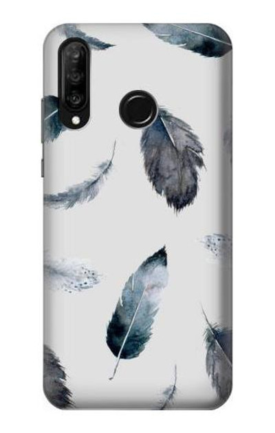 S3085 Feather Paint Pattern Case Cover Custodia per Huawei P30 lite