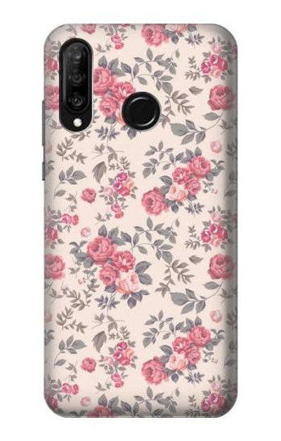 S3095 Vintage Rose Pattern Case Cover Custodia per Huawei P30 lite