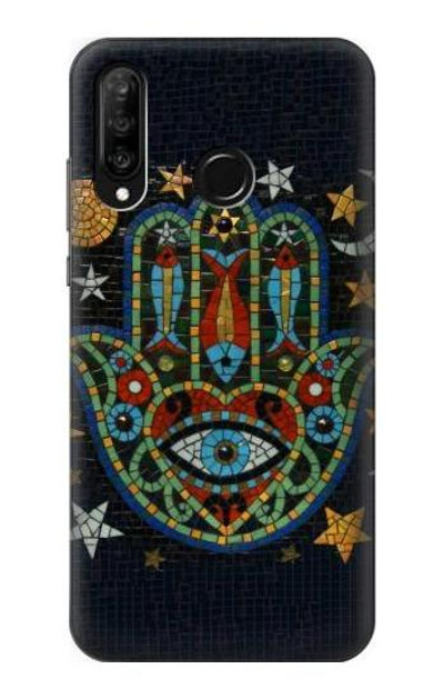 S3175 Hamsa Hand Mosaics Case Cover Custodia per Huawei P30 lite