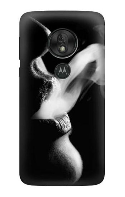 S0917 Sexy Lip Girl Smoking Case Cover Custodia per Motorola Moto G7 Play