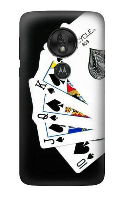 S1078 Poker Royal Straight Flush Case Cover Custodia per Motorola Moto G7 Play