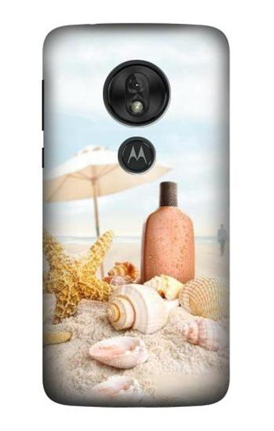S1425 Seashells on The Beach Case Cover Custodia per Motorola Moto G7 Play