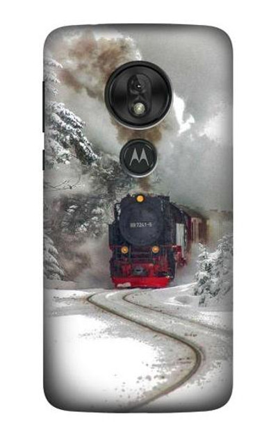 S1509 Steam Train Case Cover Custodia per Motorola Moto G7 Play