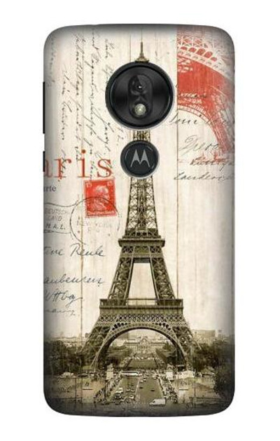 S2108 Eiffel Tower Paris Postcard Case Cover Custodia per Motorola Moto G7 Play