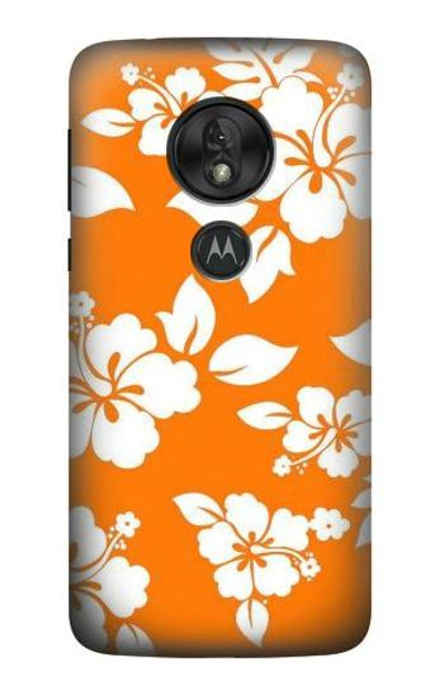 S2245 Hawaiian Hibiscus Orange Pattern Case Cover Custodia per Motorola Moto G7 Play