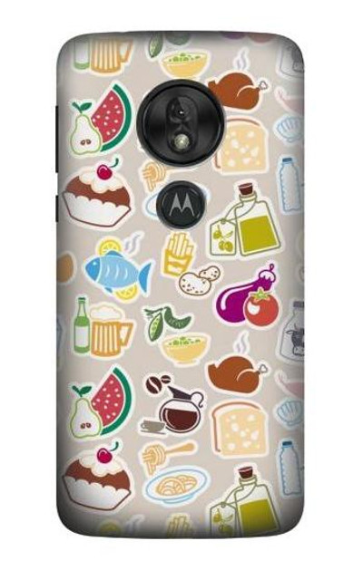 S2321 Food and Drink Seamless Case Cover Custodia per Motorola Moto G7 Play