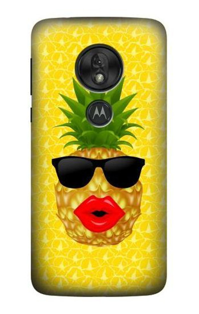 S2443 Funny Pineapple Sunglasses Kiss Case Cover Custodia per Motorola Moto G7 Play