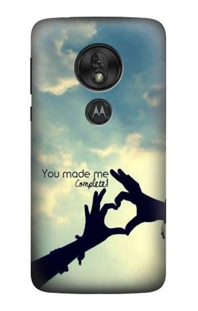 S2640 You Made Me Complete Love Case Cover Custodia per Motorola Moto G7 Play