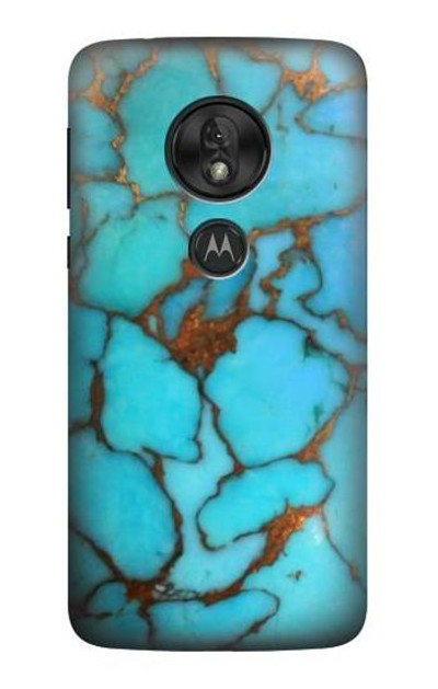 S2685 Aqua Turquoise Gemstone Graphic Printed Case Cover Custodia per Motorola Moto G7 Play