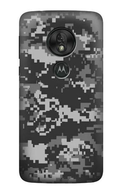 S3293 Urban Black Camo Camouflage Case Cover Custodia per Motorola Moto G7 Play