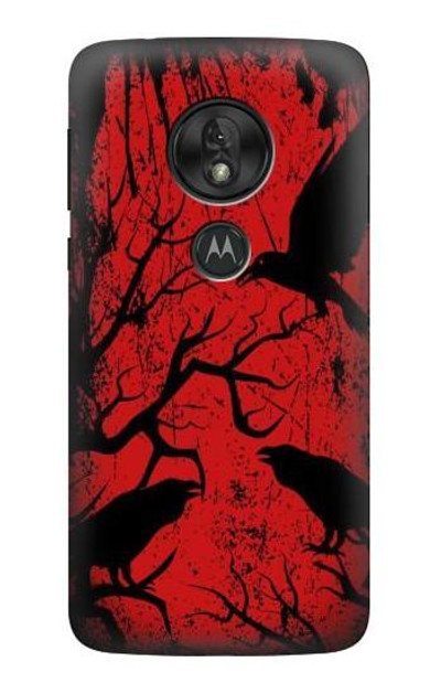 S3325 Crow Black Blood Tree Case Cover Custodia per Motorola Moto G7 Play