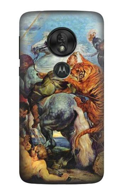 S3331 Peter Paul Rubens Tiger und Lowenjagd Case Cover Custodia per Motorola Moto G7 Play