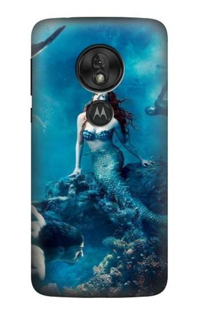 S0899 Mermaid Case Cover Custodia per Motorola Moto G7 Power