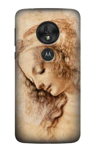 S1045 Leonardo da Vinci Woman's Head Case Cover Custodia per Motorola Moto G7 Power