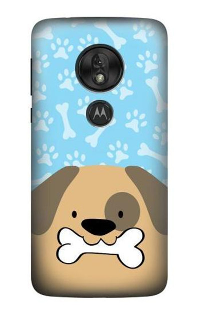 S2669 Cute Dog Paws Bones Cartoon Case Cover Custodia per Motorola Moto G7 Power