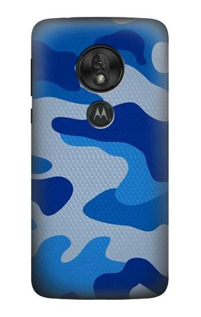 S2958 Army Blue Camo Camouflage Case Cover Custodia per Motorola Moto G7 Power