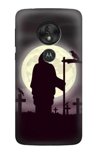 S3262 Grim Reaper Night Moon Cemetery Case Cover Custodia per Motorola Moto G7 Power