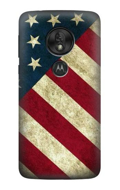 S3295 US National Flag Case Cover Custodia per Motorola Moto G7 Power