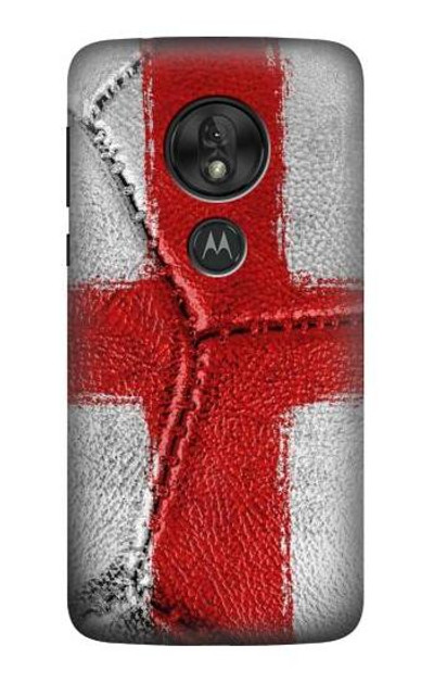 S3316 England Flag Vintage Football Graphic Case Cover Custodia per Motorola Moto G7 Power