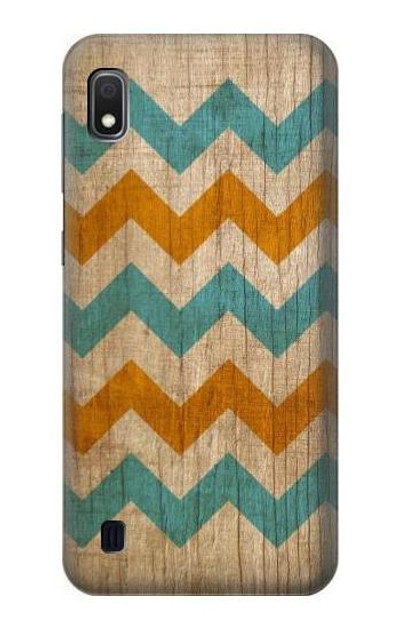 S3033 Vintage Wood Chevron Graphic Printed Case Cover Custodia per Samsung Galaxy A10