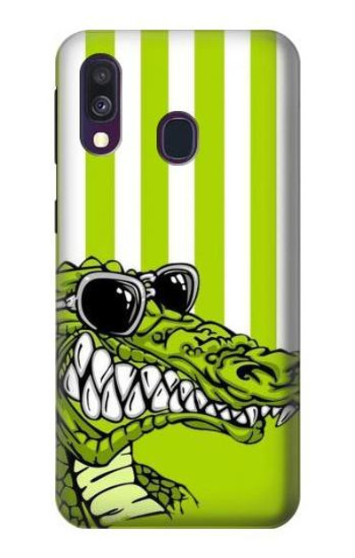 S2323 Funny Green Alligator Crocodile Case Cover Custodia per Samsung Galaxy A40