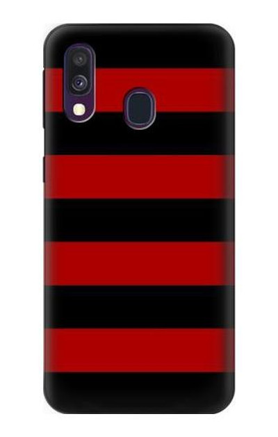 S2638 Black and Red Striped Case Cover Custodia per Samsung Galaxy A40