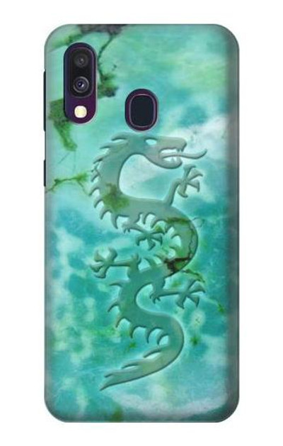 S2653 Dragon Green Turquoise Stone Graphic Case Cover Custodia per Samsung Galaxy A40