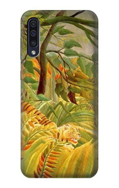S3344 Henri Rousseau Tiger in a Tropical Storm Case Cover Custodia per Samsung Galaxy A50