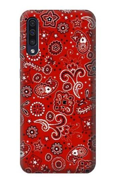 S3354 Red Classic Bandana Case Cover Custodia per Samsung Galaxy A50