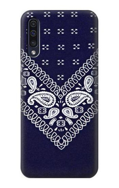 S3357 Navy Blue Bandana Pattern Case Cover Custodia per Samsung Galaxy A50