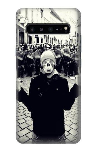 S1108 Skull Man Protester Case Cover Custodia per Samsung Galaxy S10 5G S1108 Skull Man Protester Case Cover Custodia per Samsung Galaxy S10 5G