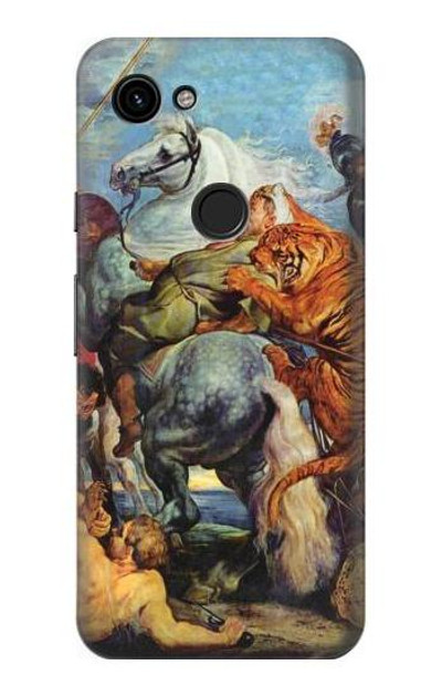 S3331 Peter Paul Rubens Tiger und Lowenjagd Case Cover Custodia per Google Pixel 3a