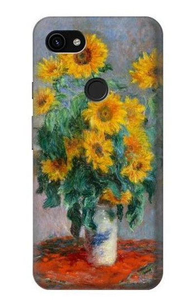 S2937 Claude Monet Bouquet of Sunflowers Case Cover Custodia per Google Pixel 3a XL